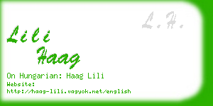 lili haag business card